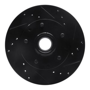 Chevrolet S10 Blazer Brake Rotor (1) - Front Right - R1 Concepts - Drilled & Slotted - Black - `91-`03
